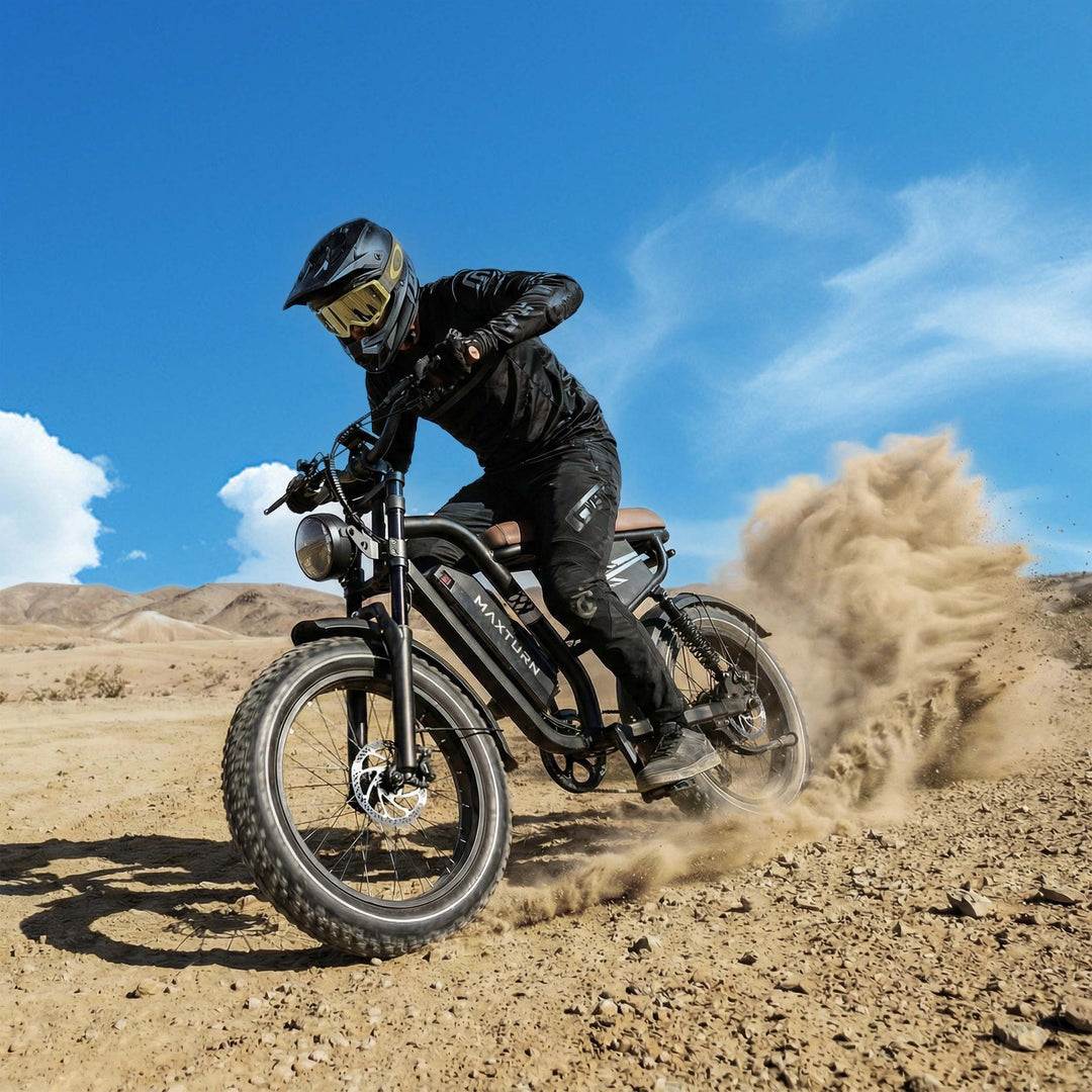 MAXTURN MX10 Electric Bike 48V 13Ah 500W Peak Motor Recommended Top Speed 25KM/H(45KM/H no limite) 20*4.0inch Tires 80-100KM Max Range 180KG Max Load Electric Bicycle