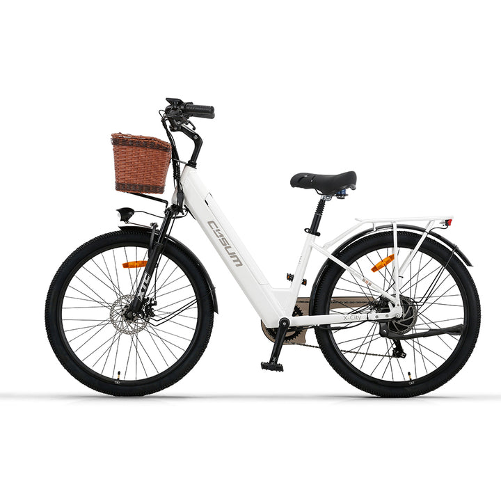 Cysum X-City 26 Inch Electric Bike 250W 48V 10.4Ah Removable Battery 25KM/H 7-Speed City Commuter E-Bike