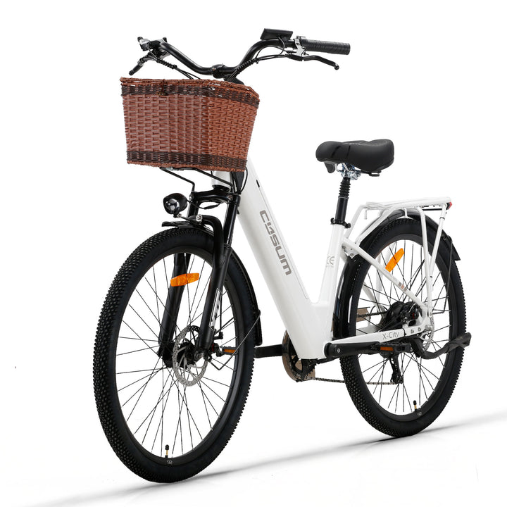 Cysum X-City 26 Inch Electric Bike 250W 48V 10.4Ah Removable Battery 25KM/H 7-Speed City Commuter E-Bike