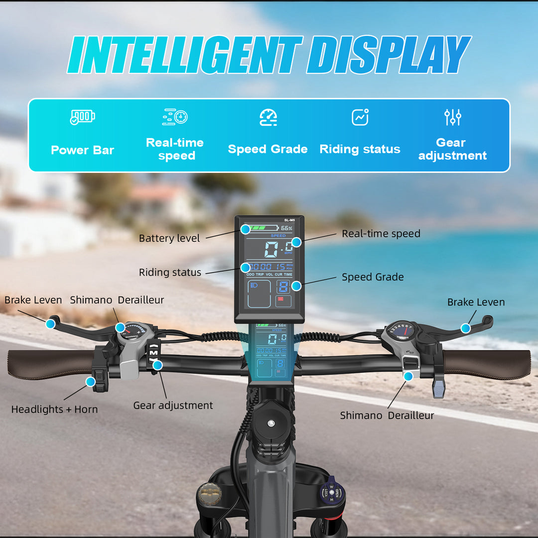 Aairsk XT90 26″Electric Bike with Full Suspension Peek 1500W Motor