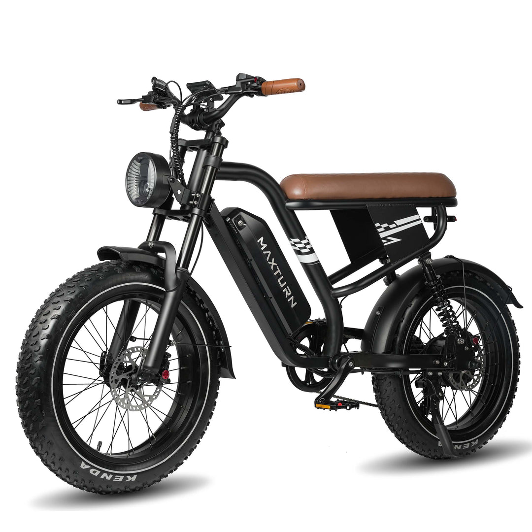 MAXTURN MX10 Electric Bike 48V 13Ah 500W Peak Motor Recommended Top Speed 25KM/H(45KM/H no limite) 20*4.0inch Tires 80-100KM Max Range 180KG Max Load Electric Bicycle
