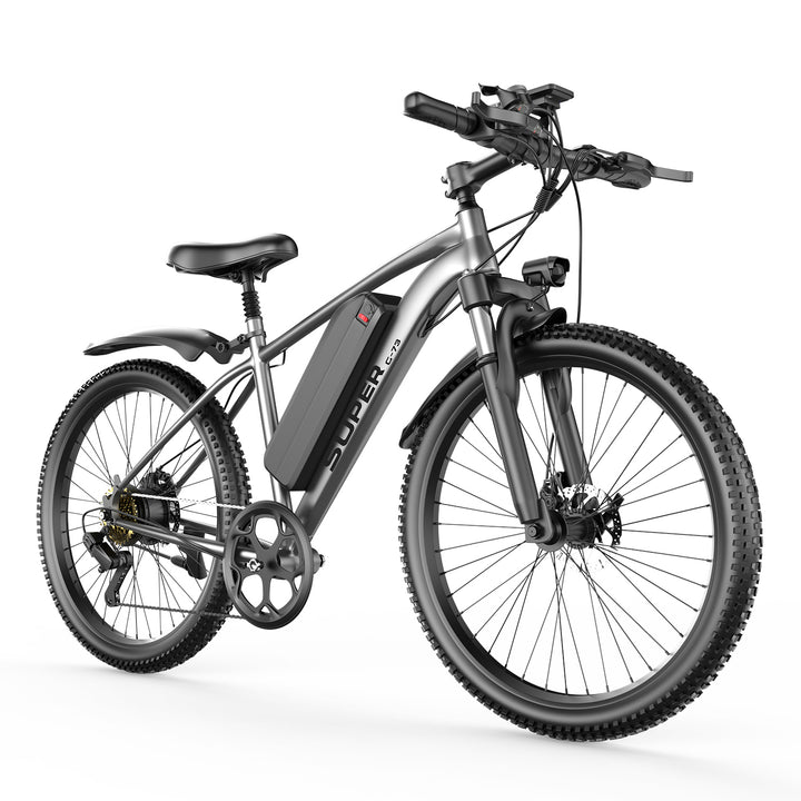 GUNAI Super-G73 26'' Electric Mountain Bike 250W Motor 7-Speed E-Bike with Suspension Fork LED Light Disc Brake