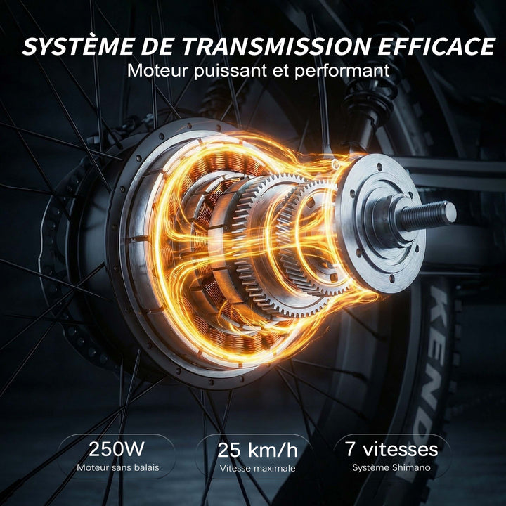 MAXTURN MX10 Electric Bike 48V 13Ah 500W Peak Motor Recommended Top Speed 25KM/H(45KM/H no limite) 20*4.0inch Tires 80-100KM Max Range 180KG Max Load Electric Bicycle