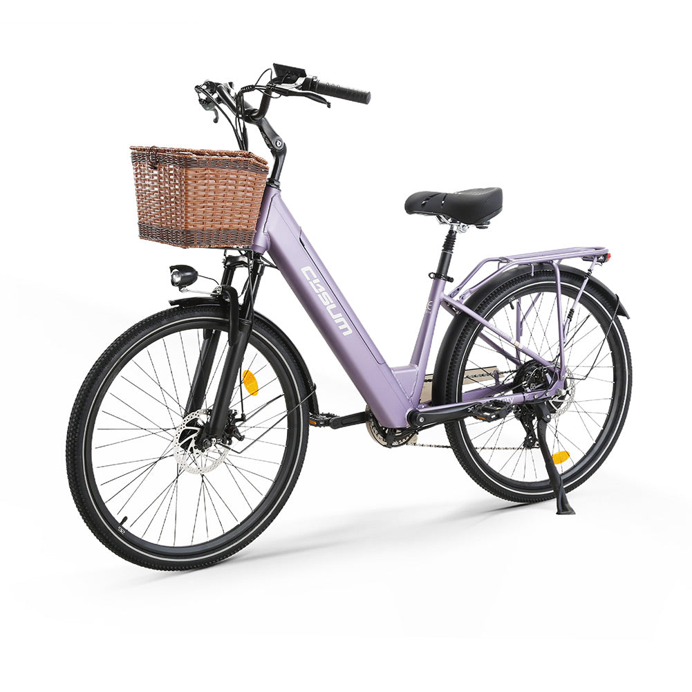 Cysum X-City 26 Inch Electric Bike 250W 48V 10.4Ah Removable Battery 25KM/H 7-Speed City Commuter E-Bike