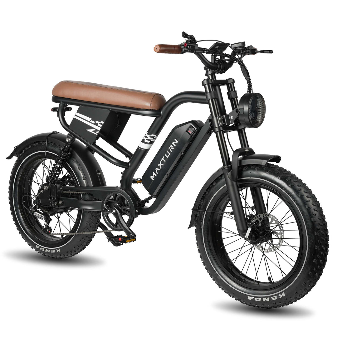 MAXTURN MX10 Electric Bike 48V 13Ah 500W Peak Motor Recommended Top Speed 25KM/H(45KM/H no limite) 20*4.0inch Tires 80-100KM Max Range 180KG Max Load Electric Bicycle