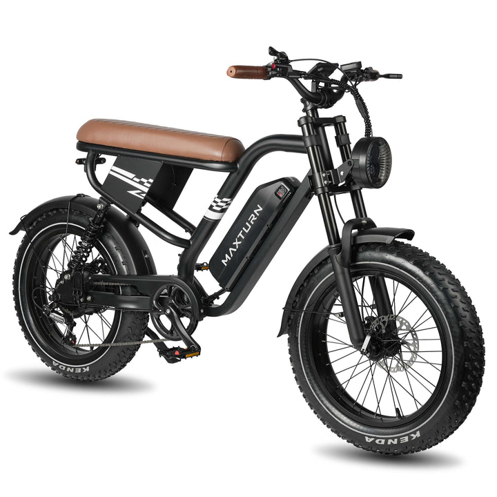 MAXTURN MX10 Electric Bike 48V 13Ah 500W Peak Motor Recommended Top Speed 25KM/H(45KM/H no limite) 20*4.0inch Tires 80-100KM Max Range 180KG Max Load Electric Bicycle