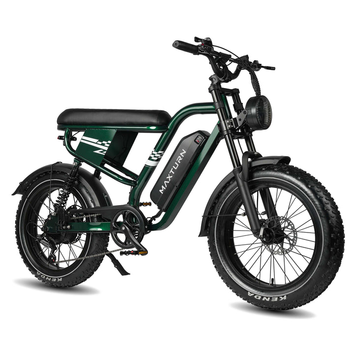 MAXTURN MX10 Electric Bike 48V 13Ah 500W Peak Motor Recommended Top Speed 25KM/H(45KM/H no limite) 20*4.0inch Tires 80-100KM Max Range 180KG Max Load Electric Bicycle